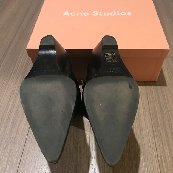 Acne Studio Cony leather wedge ankle boots - Picture 4 of 8